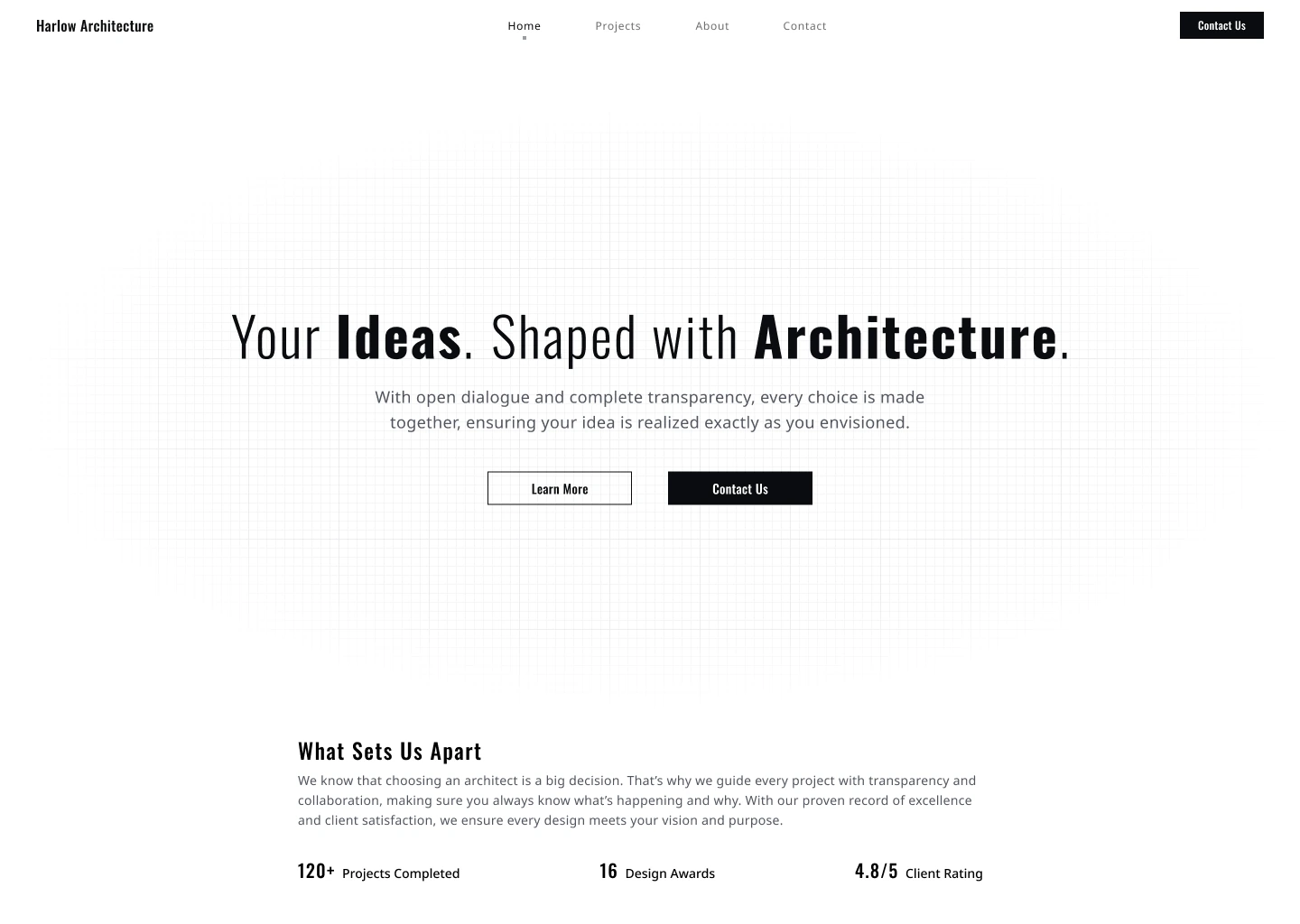 Background blur for concept design for fictional company Harlow Architecture